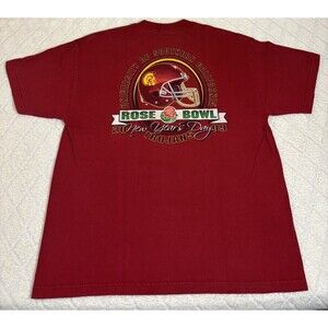 Vintage 2009 Rose Bowl USC Trojans NCAA Football New Years Day Tee Size L